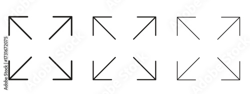 Expand icon for web. simple element illustration with editable strokes