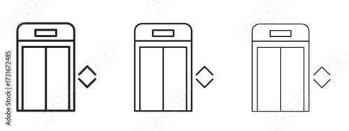 Elevator icon for web. simple element illustration with editable strokes