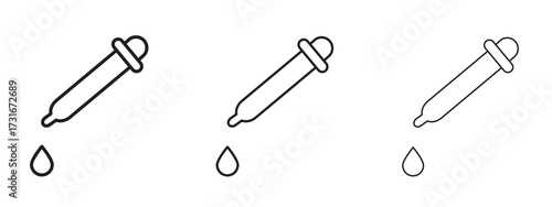 Dropper icon for web. simple element illustration with editable strokes