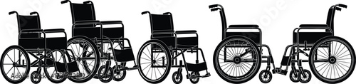  wheelchair silhouette, mobility aid illustration, healthcare equipment, disability support, rehabilitation device, accessibility concept, medical 