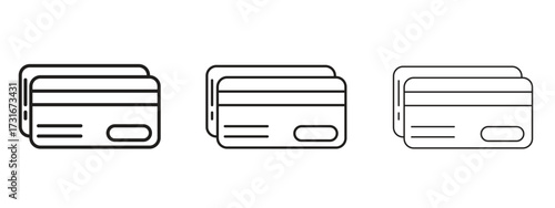 Credit card icon for web. simple element illustration with editable strokes