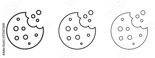 Cookie icon for web. simple element illustration with editable strokes