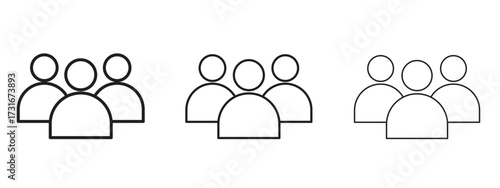 Community icon for web. simple element illustration with editable strokes