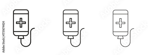 Chemotherapy icon for web. simple element illustration with editable strokes