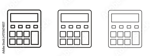Calculator icon for web. simple element illustration with editable strokes