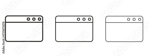 Browser window icon for web. simple element illustration with editable strokes