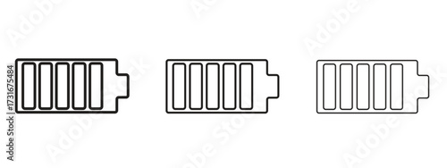 Battery icon for web. simple element illustration with editable strokes