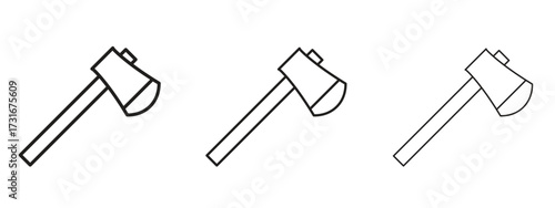 Axe icon for web. simple element illustration with editable strokes