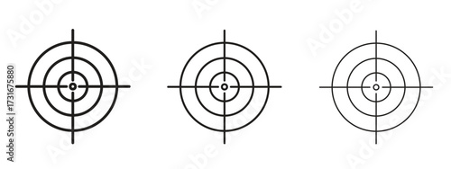 Aim icon for web. simple element illustration with editable strokes