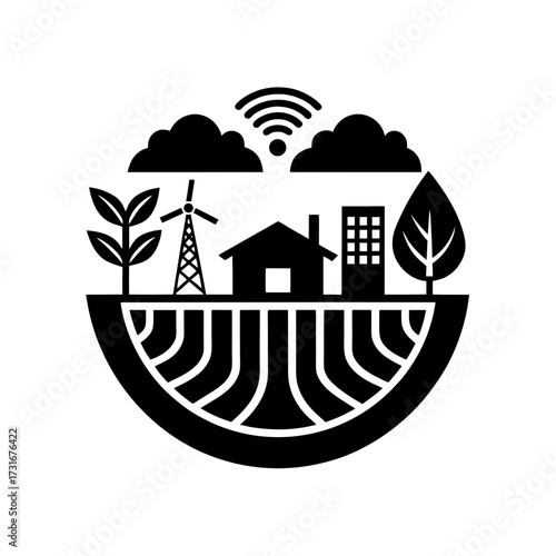 climate smart agriculture icon 