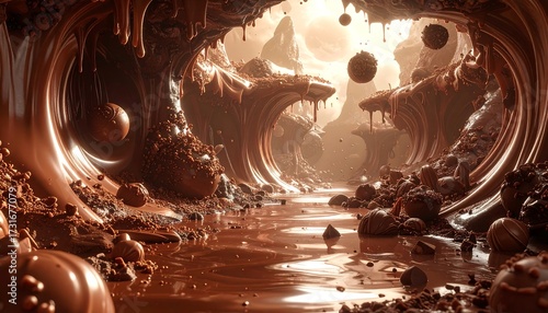 Fototapeta Naklejka Na Ścianę i Meble -  Chocolate cave landscape
