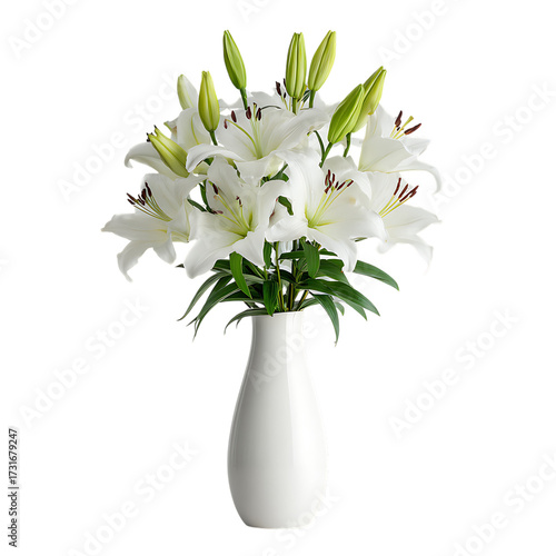 Pristine white lilies standing gracefully png