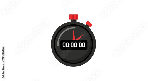 An illustration of a classic stopwatch indicating zero seconds elapsed