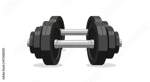 Heavy black dumbbell set illustrating strength workout and fitness equipment