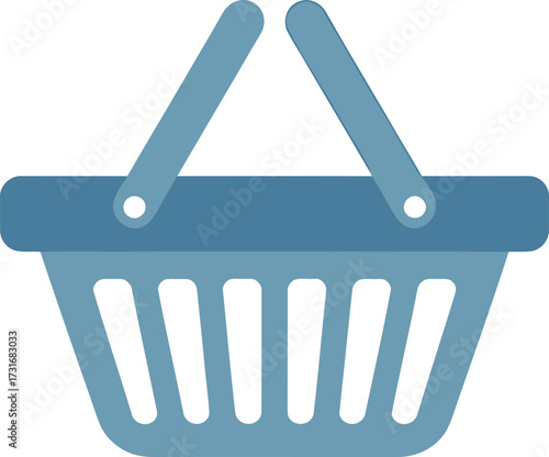 Shopping Basket Illustration Symbolizes Retail Transactions and Consumer Purchases