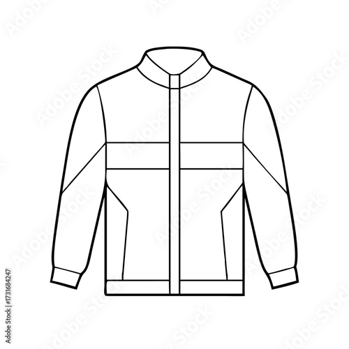 Elegant monochrome fashion jacket illustration 