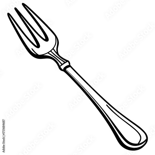 Illustration of a classic fork