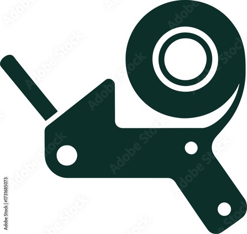 Tape Dispenser Office Supply Packing Shipping Box Package Seal Equipment Vector