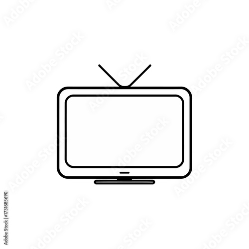 Television Icon Illustration Broadcast Media and Entertainment Design