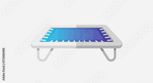 Stylized Trampoline Illustration Isolated on White Background Design