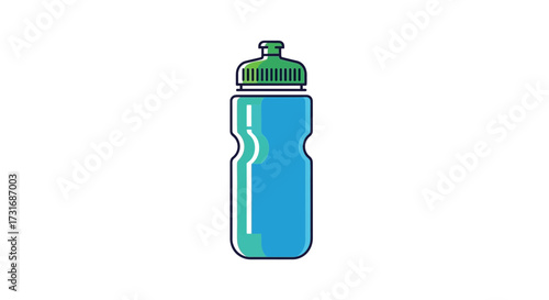 Vibrant Illustration of a Reusable Water Bottle for Active Lifestyle