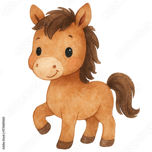 Cute Cartoon Pony Illustration