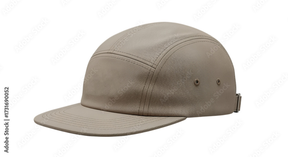 Fototapeta premium Khaki Baseball Cap Isolated on Transparent Background - Sporty, Casual Style