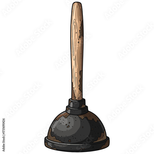 Vector Illustration of Vintage Bellows with Wooden Handle in Rustic Style for Farming or Historical Design
