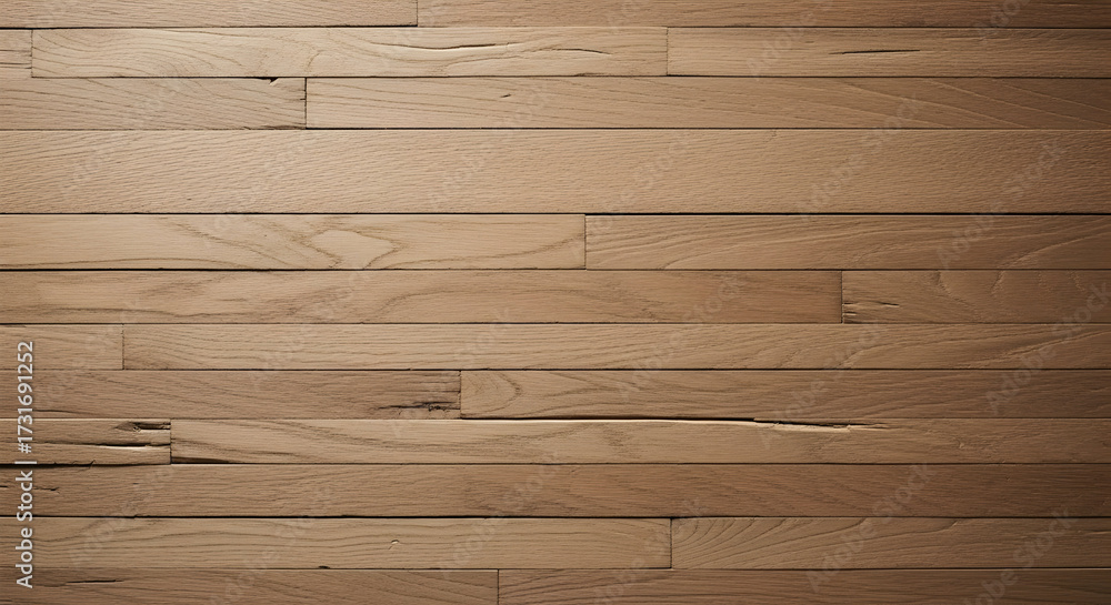 Fototapeta premium Rustic wooden planks create a warm and inviting horizontal textured background surface