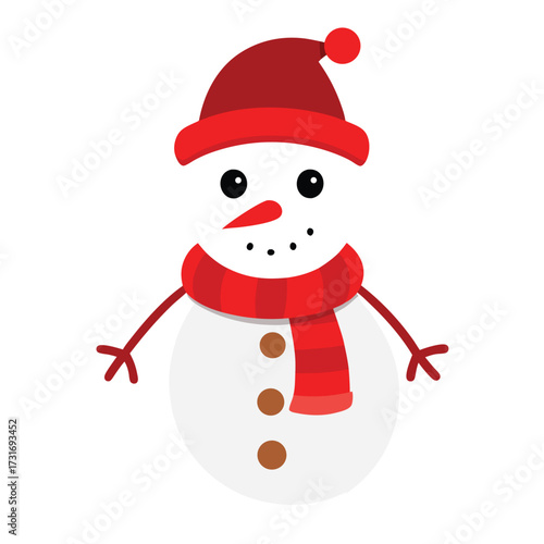 snowman with santa hat