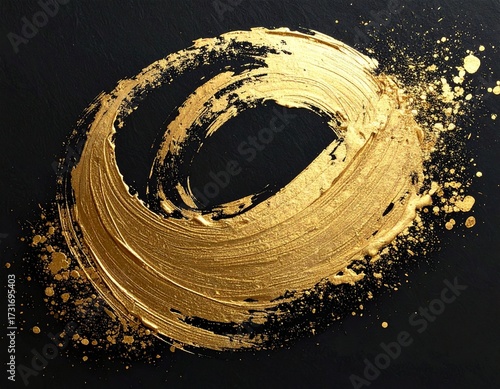ル	モダン和風 金箔ブラシアート 背景素材