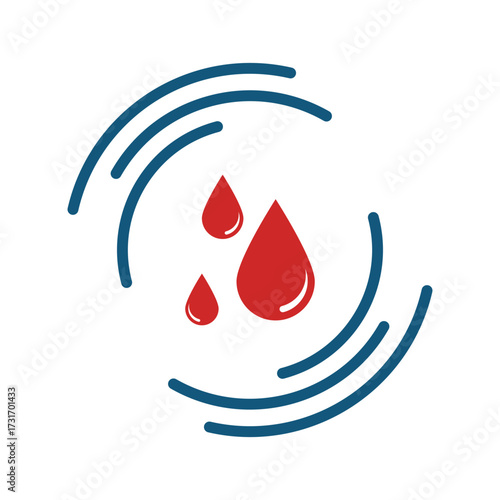 Blood donation care icon design