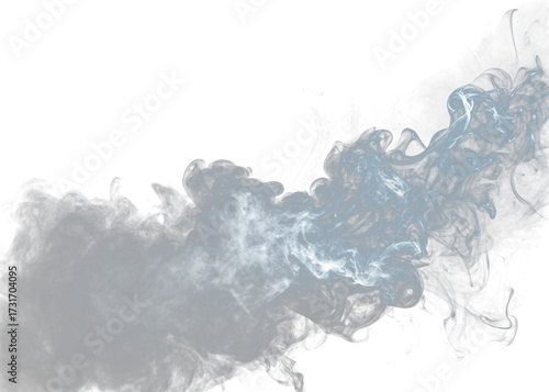 Isolated Abstract White and Gray Smoke PNG, Transparent Background