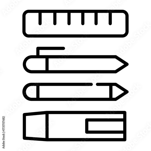 pencil and ruler
