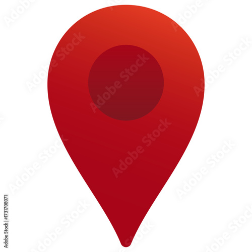 地図　マップ　ピン　現在地　赤色