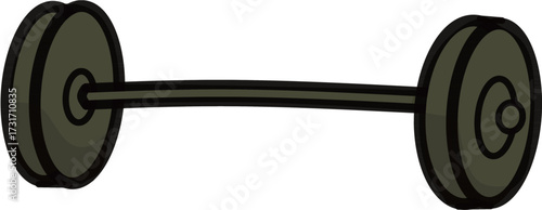 dumbbell on white background