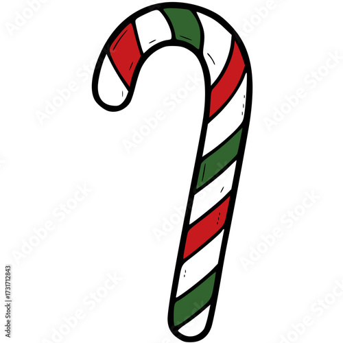 Candy Cane Christmas Sweet Illustration
