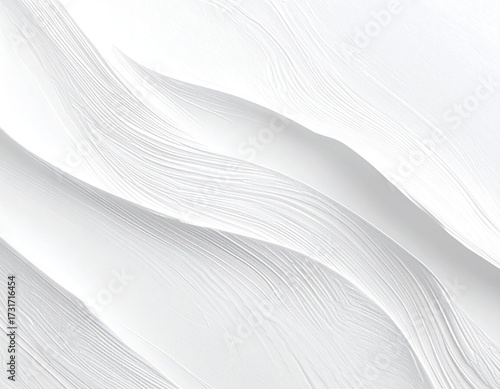 Abstract wavy layers of white paper