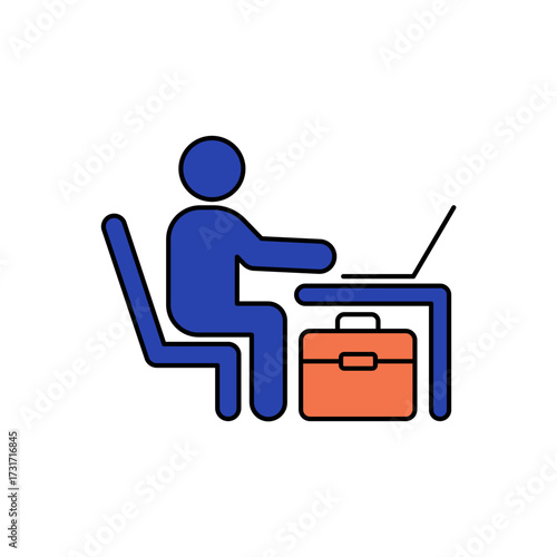 Seek icon outline editable stroke line drawing eps