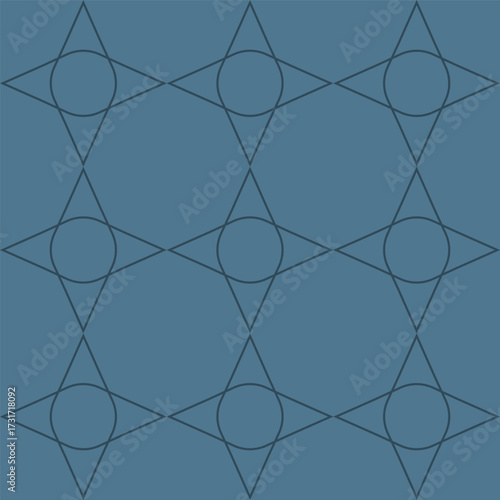 Seamless pattern with geometric ornament. Art Deco style. Vector. 