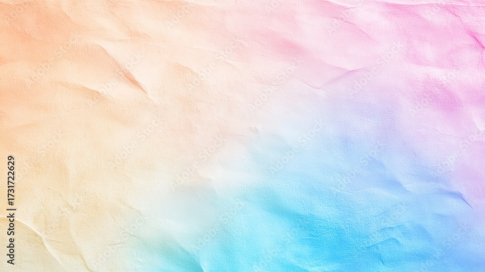 Obraz premium Colorful pastel gradient abstract textured background with soft hues and subtle creases
