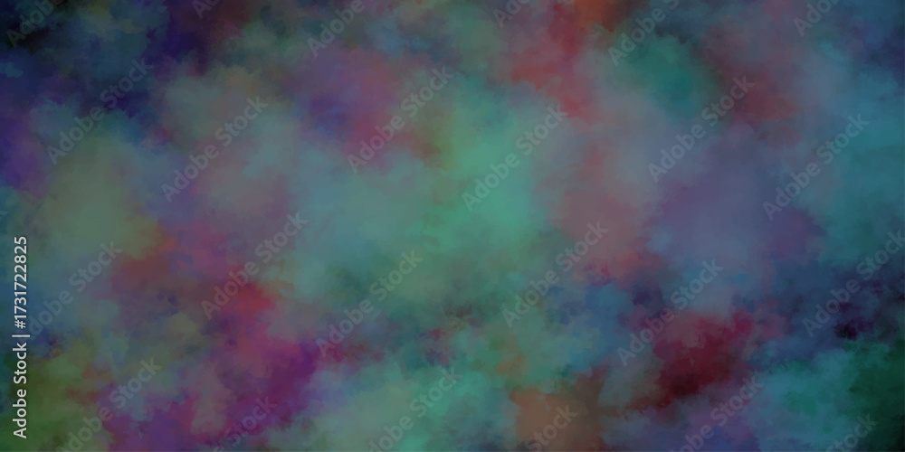 Fototapeta premium 705Title Beautiful abstract watercolor background. Beauty sweet pastel yellow and green colorful with fluffy clouds on sky. multi color rainbow image. abstract fantasy growing light. .5
