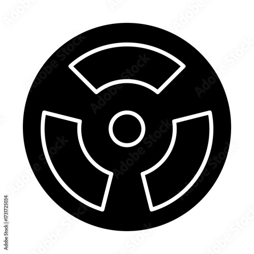 radioactive glyph icon