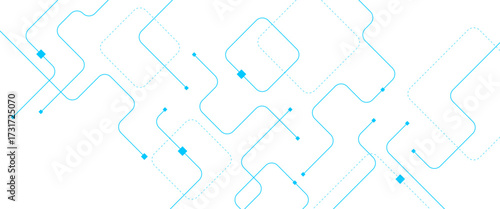 Vector abstract digital technology with geometric with crossed lines and dots.