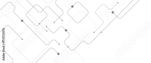 Vector abstract digital technology with geometric with crossed lines and dots.