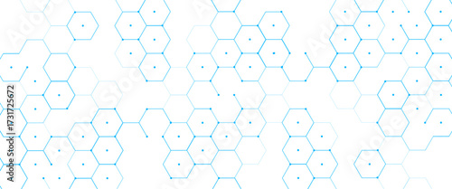 Vector digital geometric hexagonal science connection concept