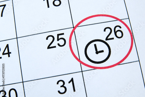 October calendar: time change in autumn