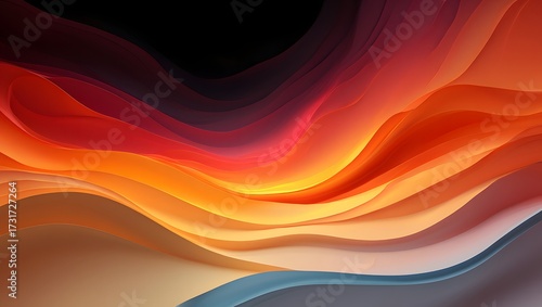 Abstract waves of color with a gradient from dark to light creating a dynamic effect
