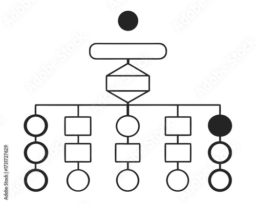 Pedigree chart showing family tree with genetic inheritance pattern