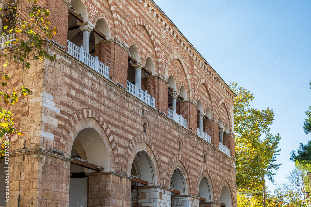 Obraz premium Historic Murad I Hüdavendigar Mosque architecture in Bursa. 
